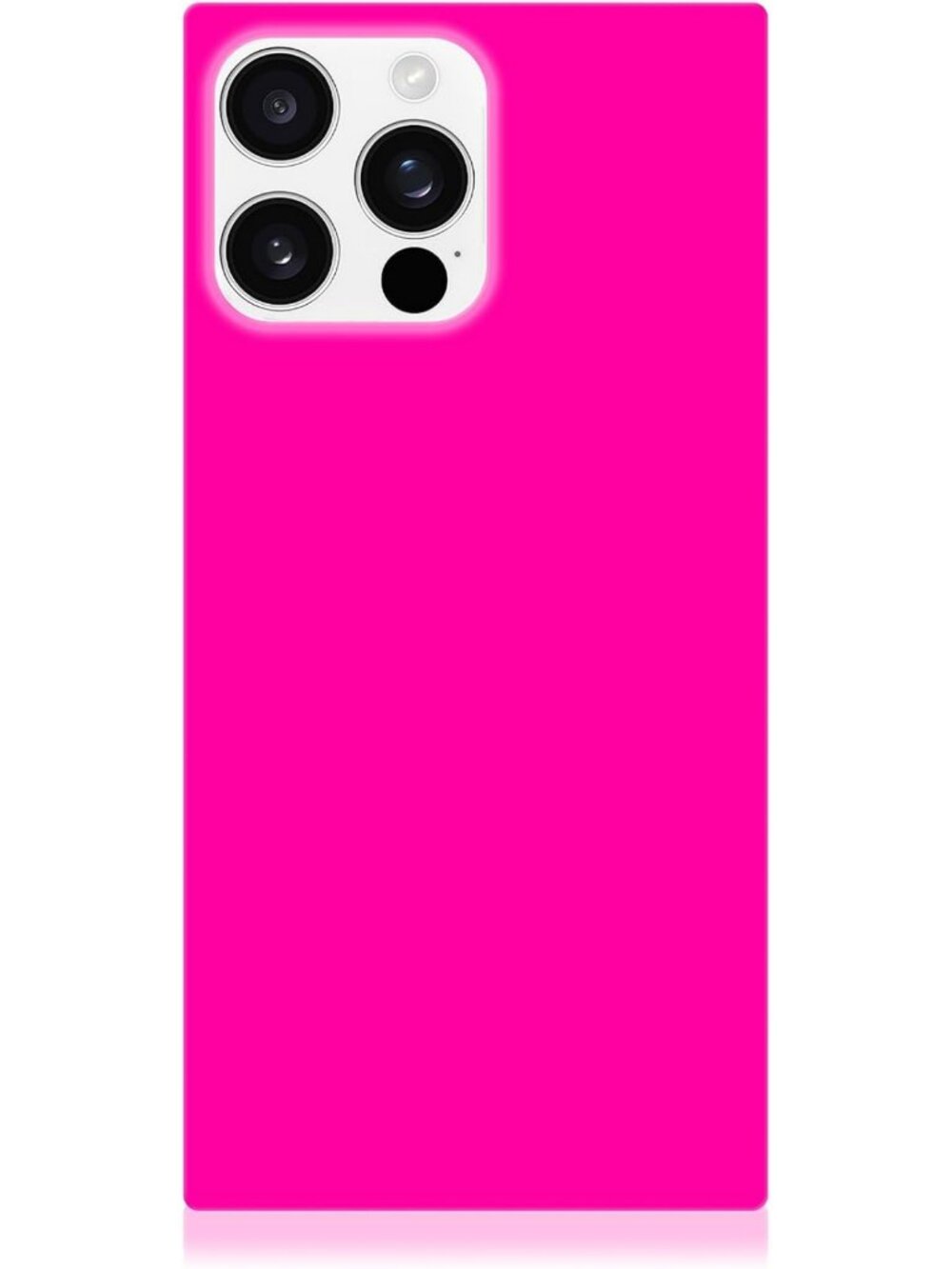 Stylish Neon Pink Square iPhone 16 Pro Case - Durable, Slim Fit, Shockproof
